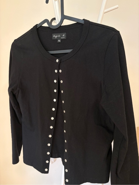 Agnes B. Tops - agnes b Black organic cotton Le Petit cardigan